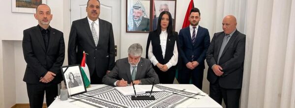 Wystawienie księgi kondolencyjnej dedykowanej Shireen Abu Akleh